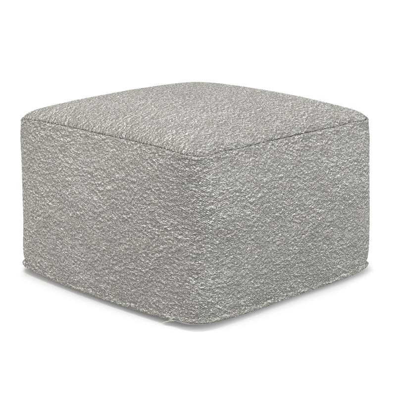 WYNDENHALL Lyanna Contemporary Square Pouf in Boucle