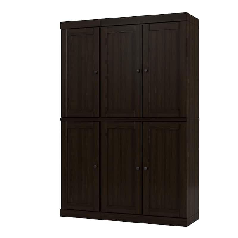Palace Imports 100% Solid Wood Pantry Cabinet, Shaker Doors, 2 Drawers, Adjustable Shelves, 48.5" Wide, 71.5" Tall