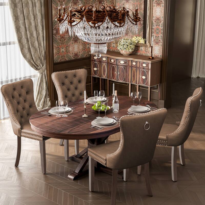 Modern Tufted Velvet Side Dining Chairs (Set of 4)