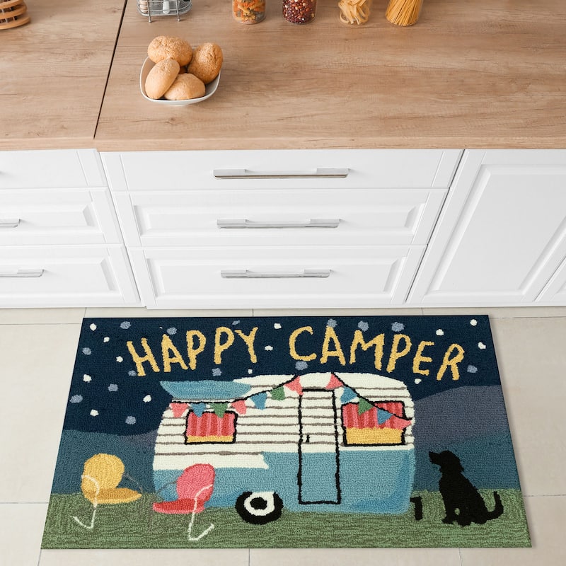 Liora Manne Frontporch Happy Camper Indoor/Outdoor Rug