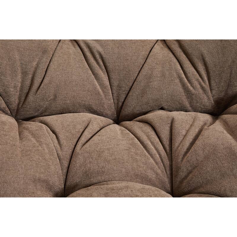 Oversized Swivel Accent Chair, 360-Degree Swivel Barrel Chair, Papasan Chair for Living Room and Bedroom Comfort