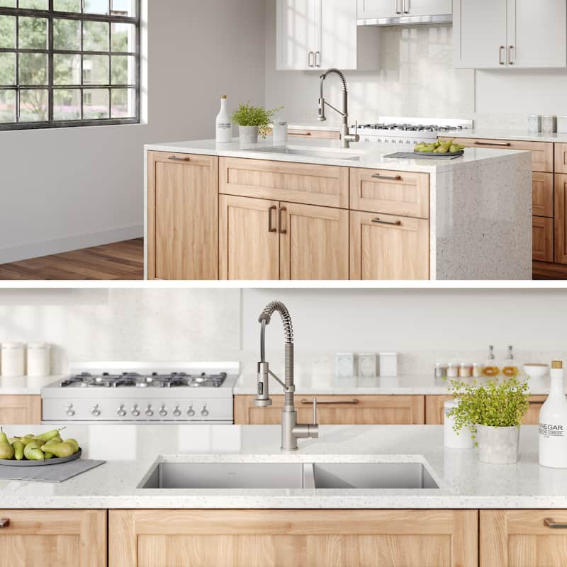 Kraus Standart PRO 33" Undermount Double Basin Stainless Steel Kitchen