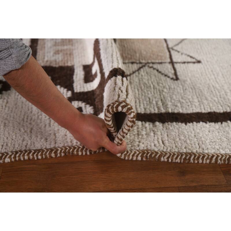 Anatolian Turkish Runner Rug Handmade Geometric Wool Carpet - 3'2"x 11'7"