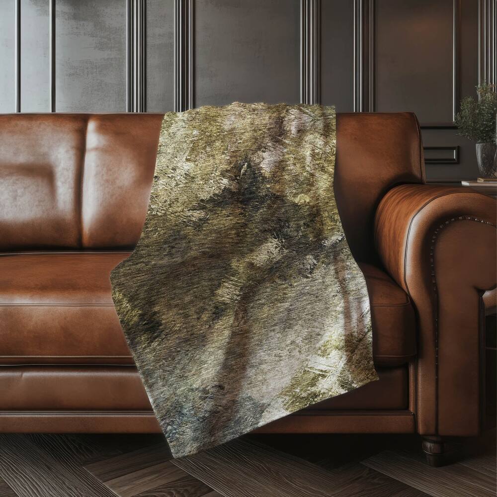 Premium Machine Washable Modern Abstract Sherpa Throw Blanket