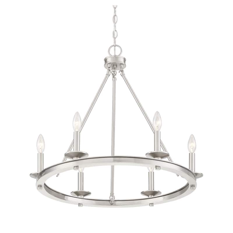 Savoy House Middleton 6 Light 25" Wide Taper Candle Ring Chandelier