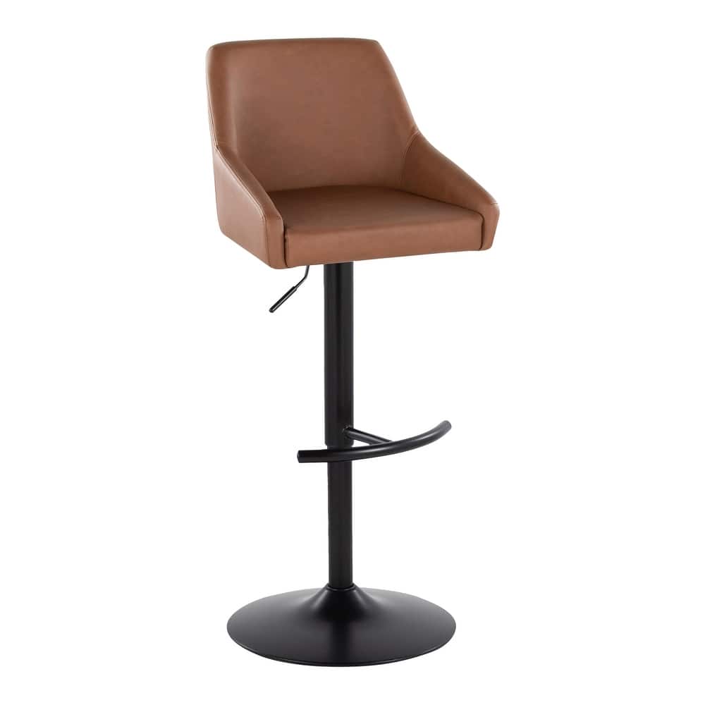 Porch & Den Hadley Adjustable Bar Stool with Rounded T Footrest (Set of 2)