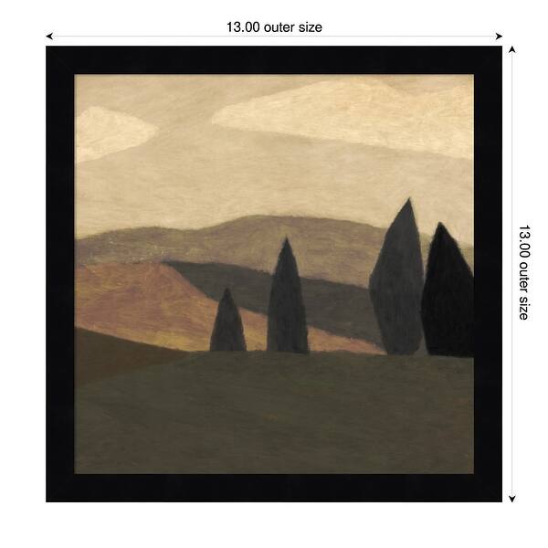 dimension image slide 4 of 18, Paysage 2 by Dan Hobday Wood Framed Wall Art Print