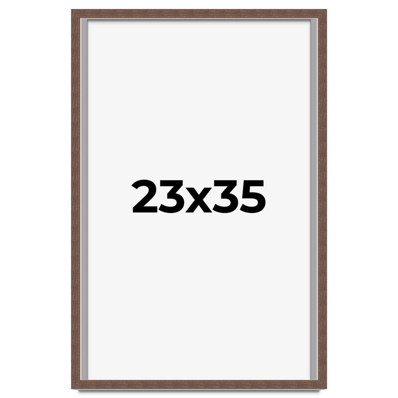 23x35 Shadow Box Frame Brown | 1.125 inches Deep Real Wood Rustic