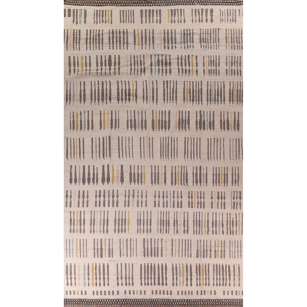 Moroccan Oriental Large Area Rug Handmade Living Room Wool Carpet - 11'9"x 18'9"