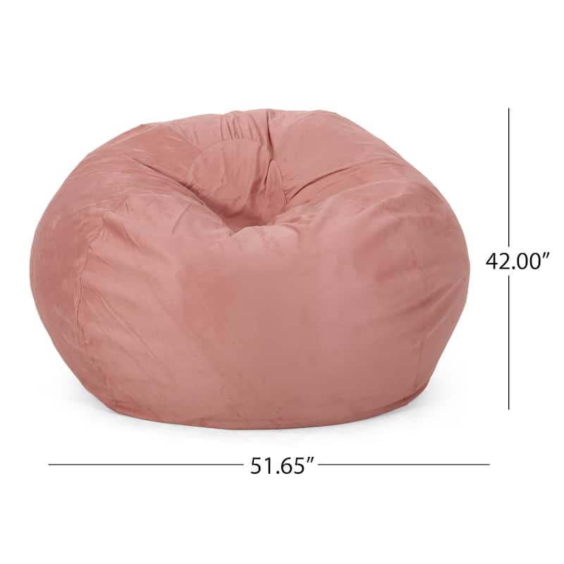 Madison Faux Suede 5-foot Beanbag Chair by Christopher Knight Home