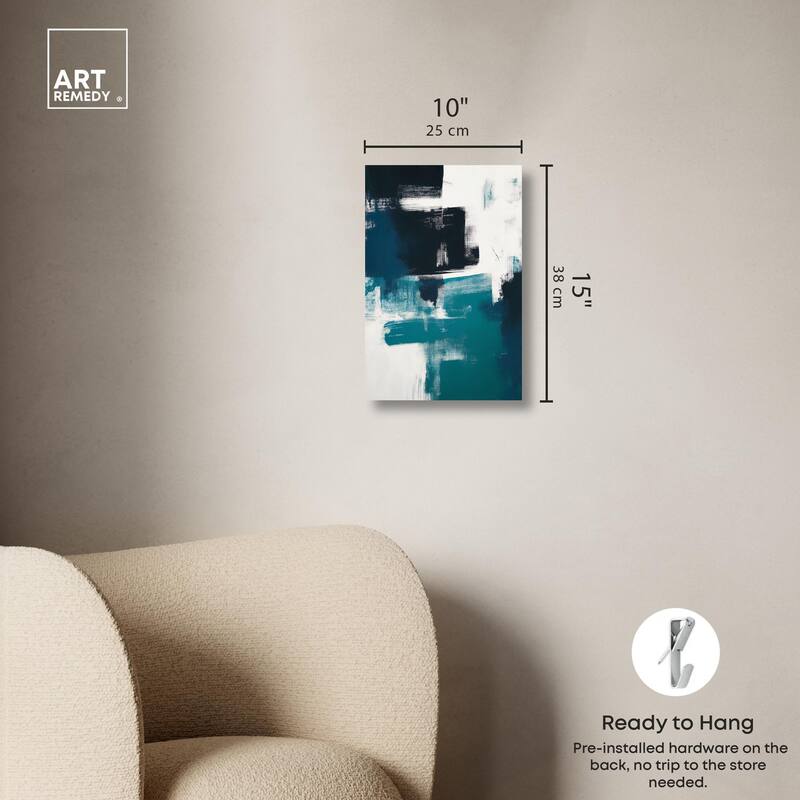 Weight of Teal II Canvas by Art Remedy, Gallery Wrapped