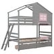 preview thumbnail 4 of 5, Twin over Twin Bunk Bed with 2 Drawers and Shelf, Window & Roof