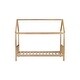 preview thumbnail 8 of 11, White Oak Rubber Wood House Bed,Twin Size Kids Bed