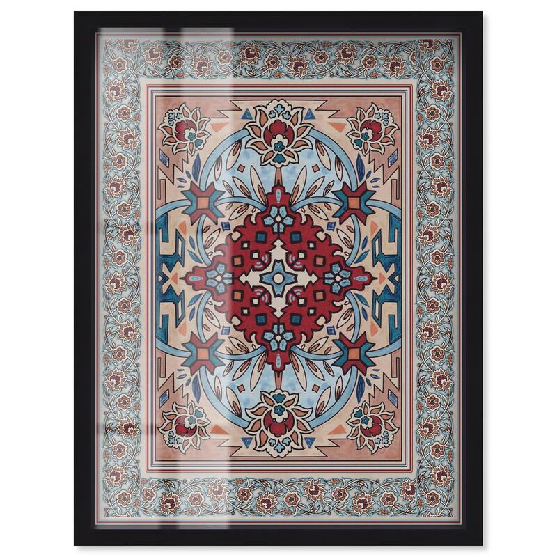 Ornamental bloom Shadowbox by Art Remedy - Black - 36" x 45"