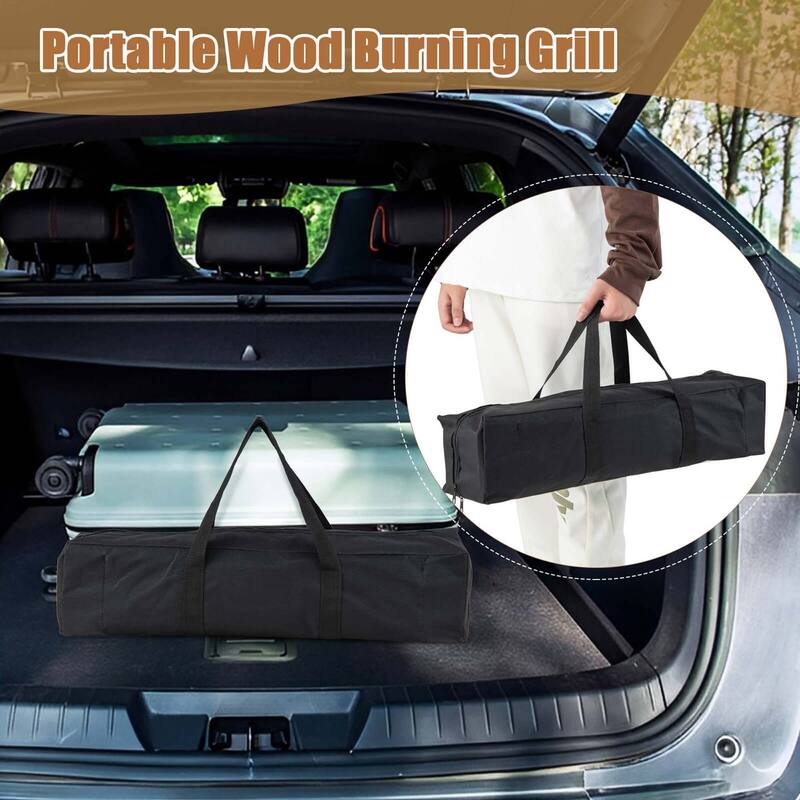 Costway 3-in-1 Portable Charcoal Grill Folding Camping Fire Pit with - See Details