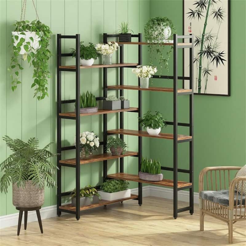Unique Corner 8-Tier Open Shelf