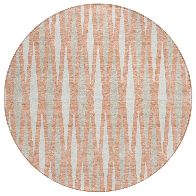 Machine Washable Indoor/ Outdoor Chantille Contemporary Mosaic Rug