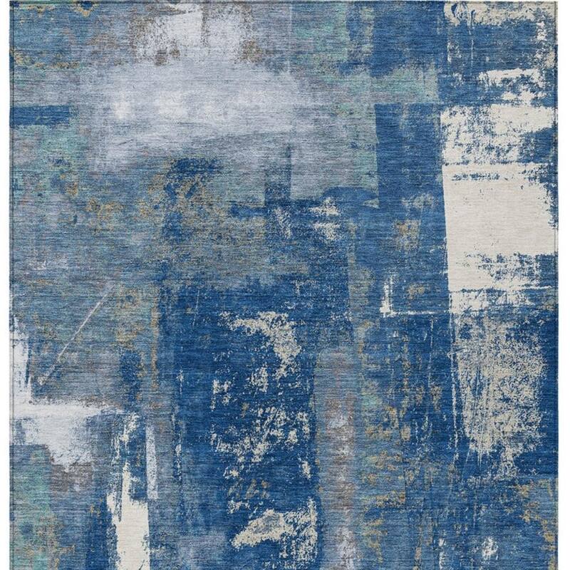 HomeRoots Abstract Transitional Rectangle Outdoor Rug