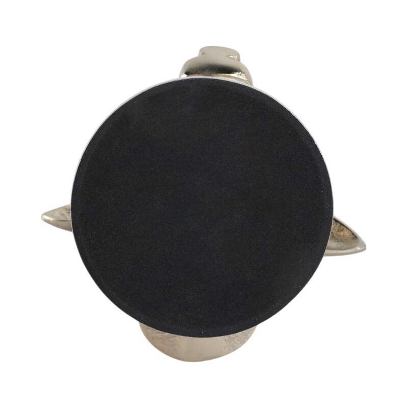 Stainless Steel Animal Head Sculpture Long Horn Design - 25" Gold