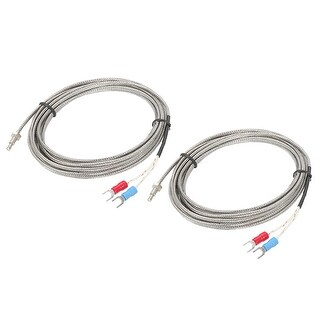 2x Temperature Sensor M6 Thermocouple E Type 13ft 0-400 Celsius Degree ...