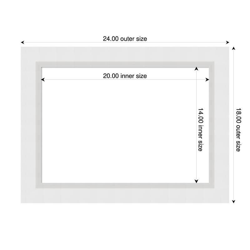 Amanti Art Blanco White Framed Dry Erase Magnetic Board - 24 x 18 in