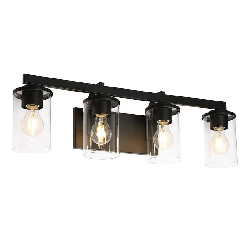 Fora Modern Farmhouse 3/4-Light Bathroom Vanity Lights Glass Wall Sconces