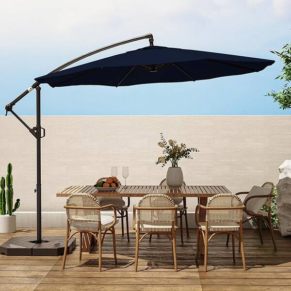 10ft tilt navy blue patio umbrella Woodgrain Pattern Solar LED Lighted w/ Adjustable  Best Choice Products The 200g solution JEAREY 10 ft. Market Patio