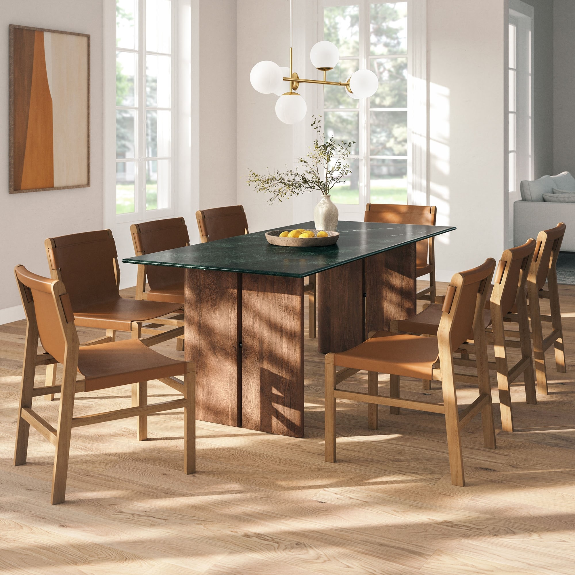 Amistad 86 Inch Marble Dining Table