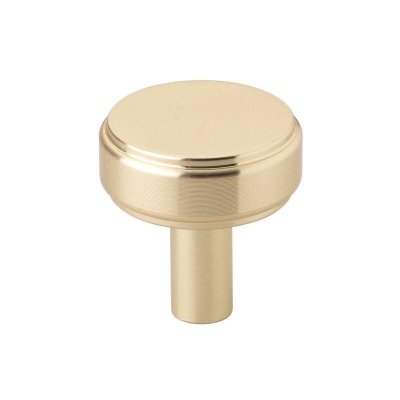 GlideRite 1-1/2" Diameter Solid Smooth Round Cabinet Knob for Kitchen and Bath - 5827 - Pack of 5 - Champagne Gold