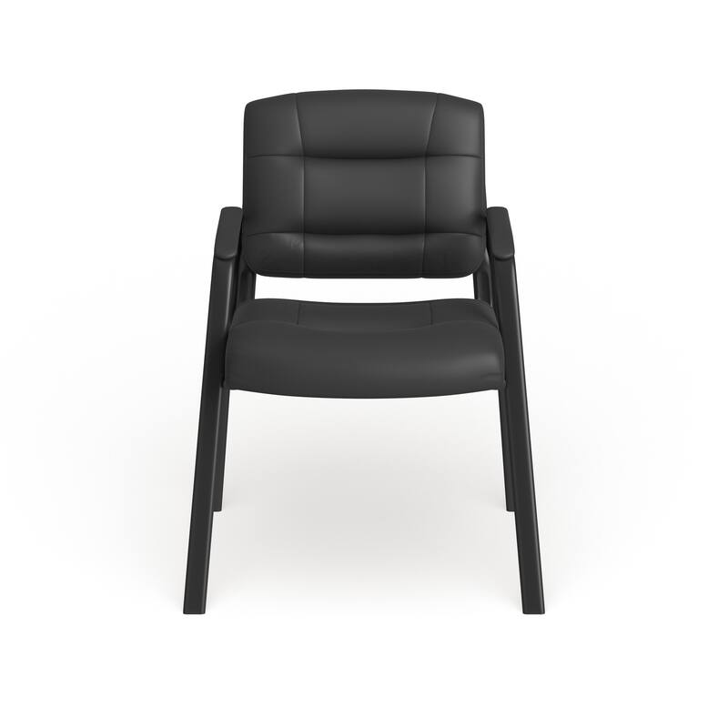 Upholstered Tufted Executive Reception Chair - Black