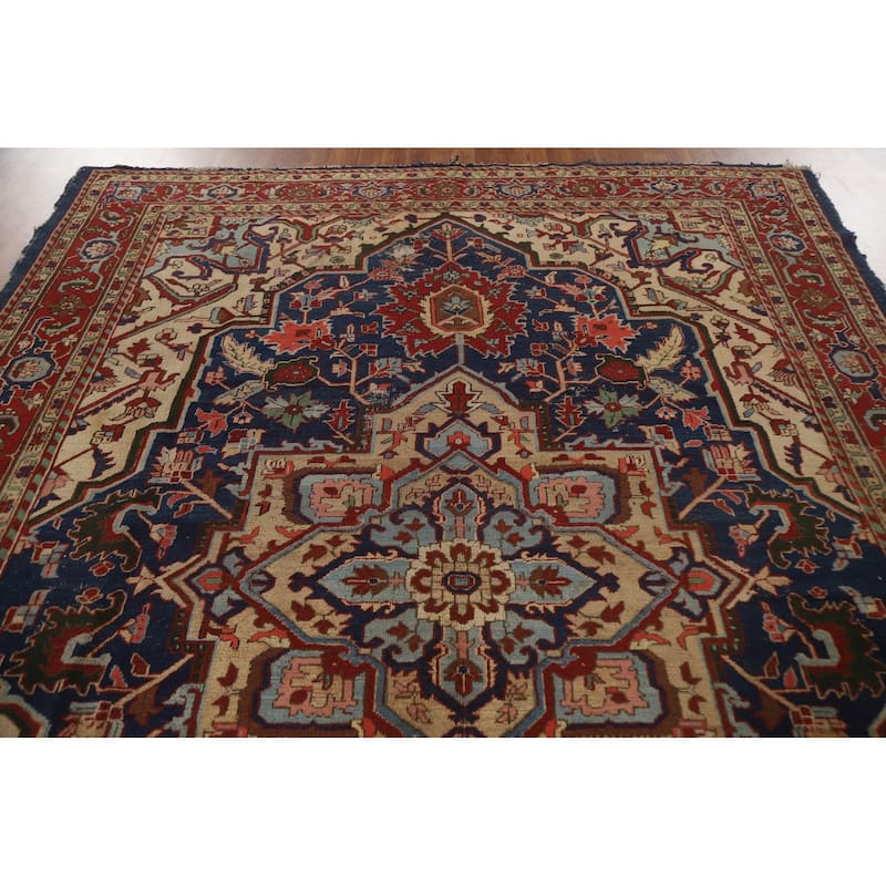 Tabriz Persian Antique Area Rug Hand-Knotted Wool Carpet - 8'1"x 10'10"