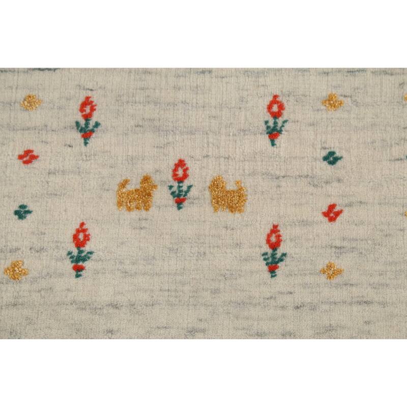 Tribal Gabbeh Area Rug Handmade Wool Carpet - 8'5"x 11'7"