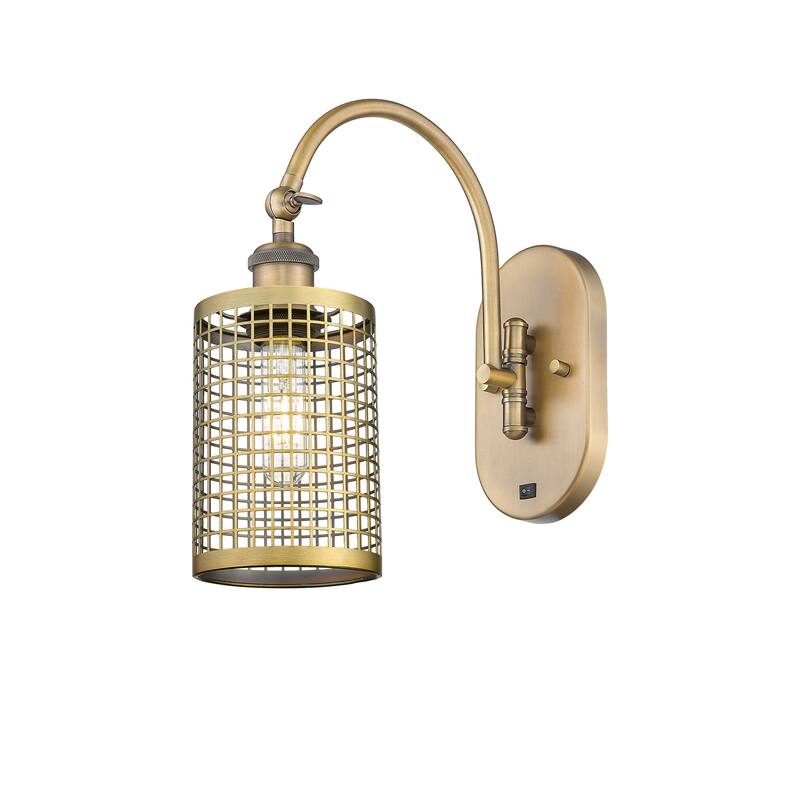 Innovations Lighting 518-1W-13-5 Nestbrook Sconce Nestbrook 13" Tall - Brushed Brass