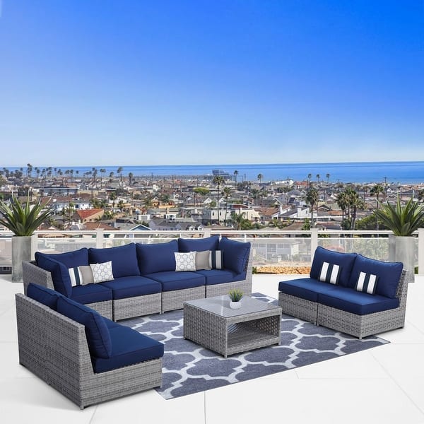 Kensington 9 Piece Sofa Seating Group with Cushions Bed Bath & Beyond