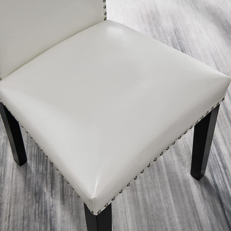 Faux Leather Kitchen Dining Accent Chairs Set of 2
