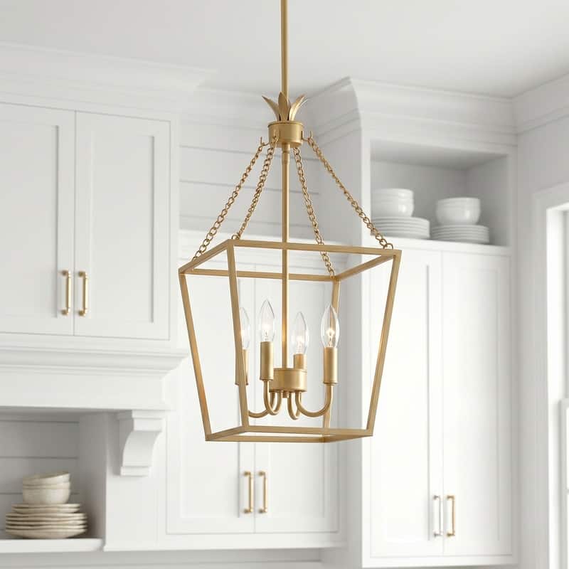 Acroma 4-Light Dimmable Lantern Geometric Chandelier - N/A