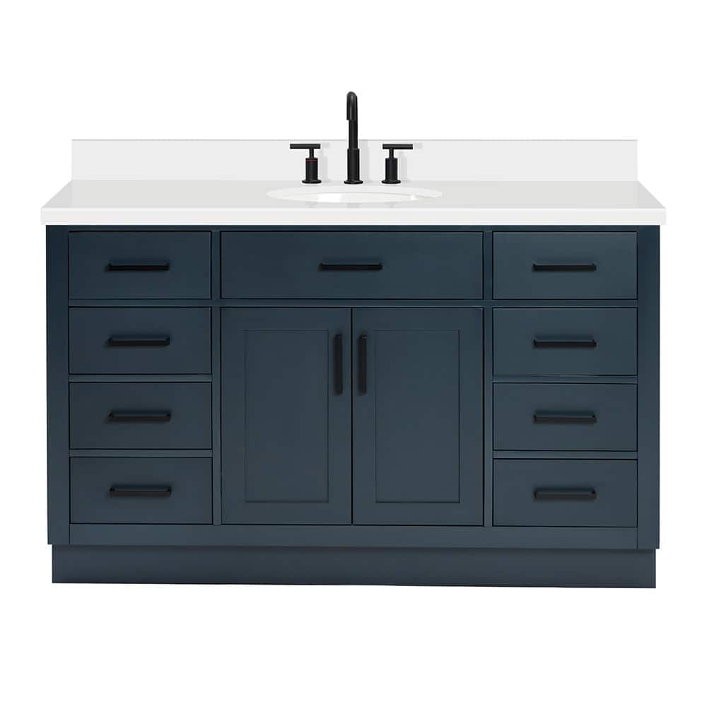 Ariel T055SWQOVO Hepburn 55" Free Standing Single Basin Vanity Set