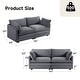 preview thumbnail 131 of 150, Corduroy Sectional Sofa with Removable Ottomans & Ultra-soft Cushions for Living Room & Bedroom