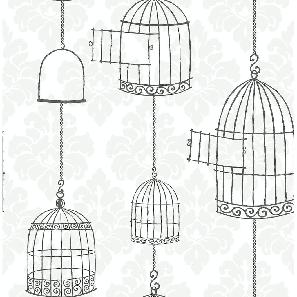 Seabrook Designs Birds Set Free Unpasted Wallpaper
