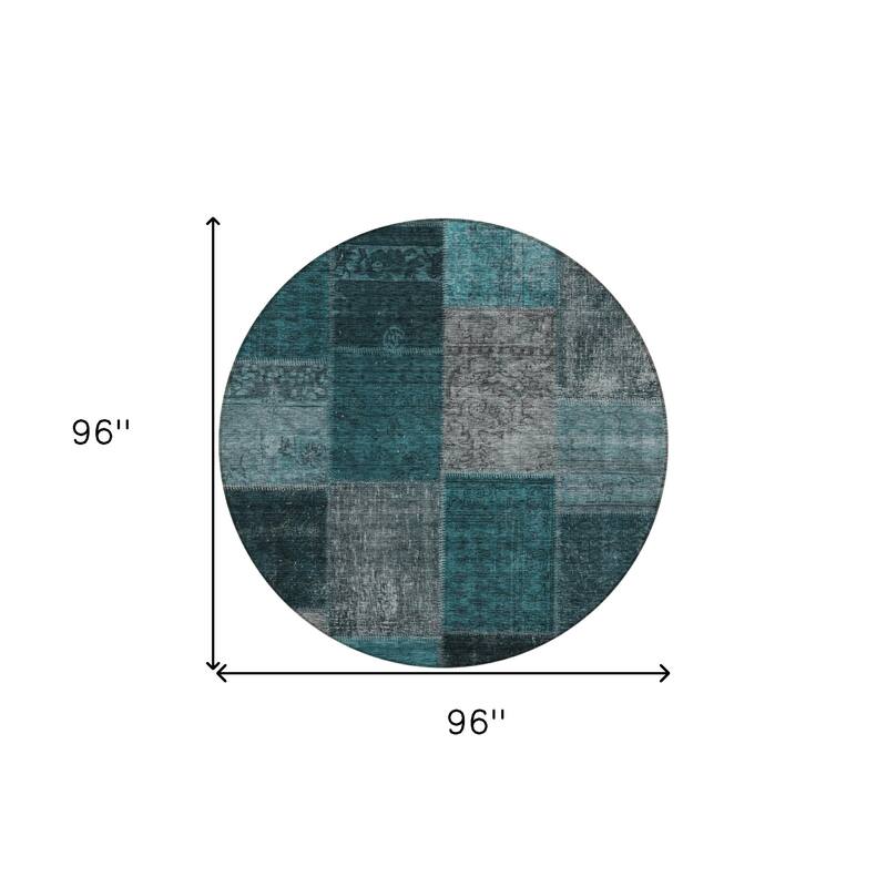 HomeRoots Patchwork Transitional Rectangle Outdoor Rug