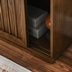 preview thumbnail 8 of 8, Roomfitters Mid Century Sideboard, Sliding Doors, Solid Wood Decorative Strips, Storage Cabinet, Walnut