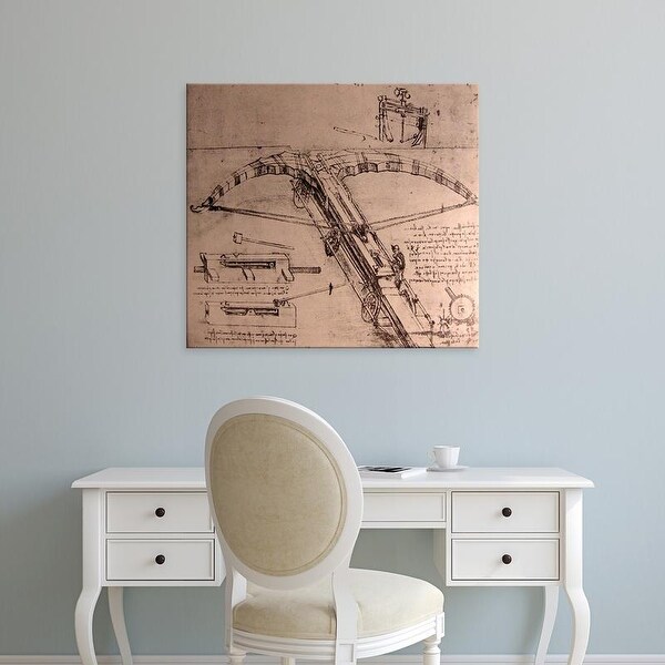 Easy Art Prints Leonardo da Vinci's 'Design for a Crossbow' Premium Canvas Art