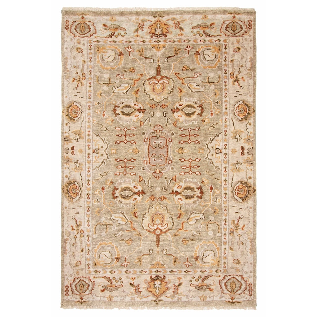 ECARPETGALLERY Hand-knotted Jules Serapi Khaki Wool Rug - 5'11 x 9'0