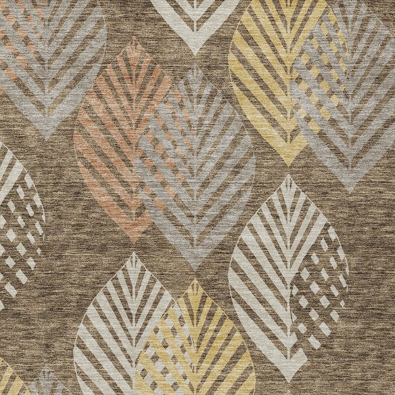 HomeRoots Floral Transitional Rectangle Outdoor Rug