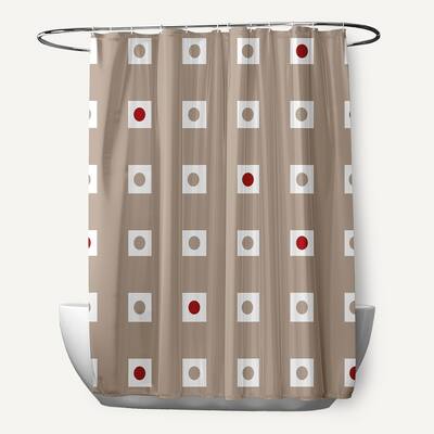 Abstract Checkerboard Geometric Pattern Shower Curtain