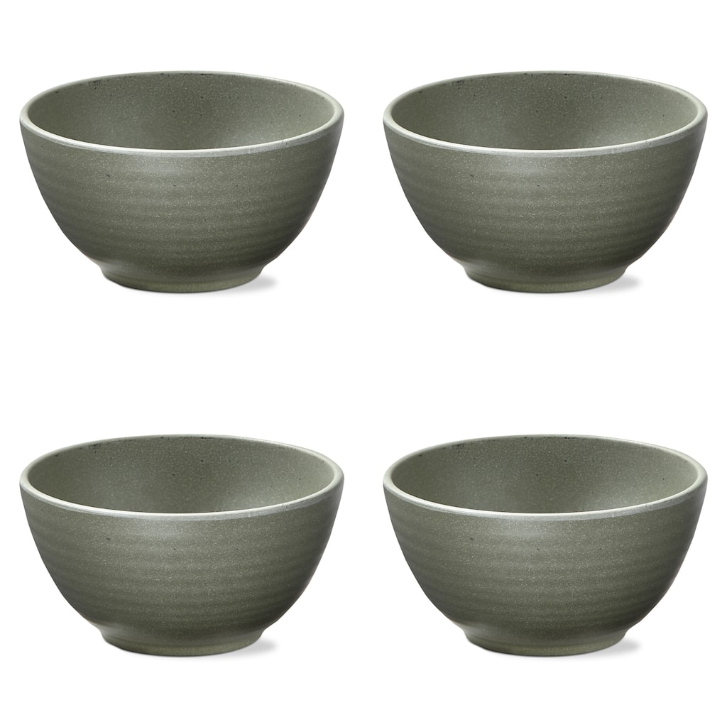 22 oz. 6 in. Green Brooklyn Melamine Plastic Dinnerware Bowl Dishwasher Safe Indoor Outdoor Round Green Set 4