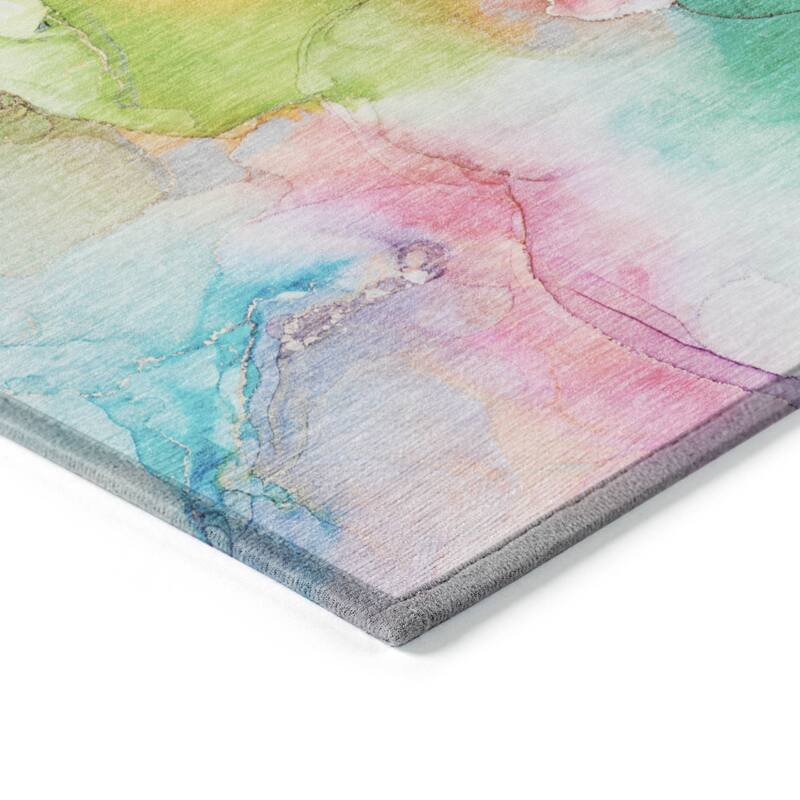 Dava Unique Abstract Weather Resistant Versatile Elegance Runner Outdoor Rug