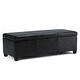 preview thumbnail 50 of 130, WYNDENHALL Franklin 48-in. Wide Contemporary Rectangular Storage Ottoman Midnight Black