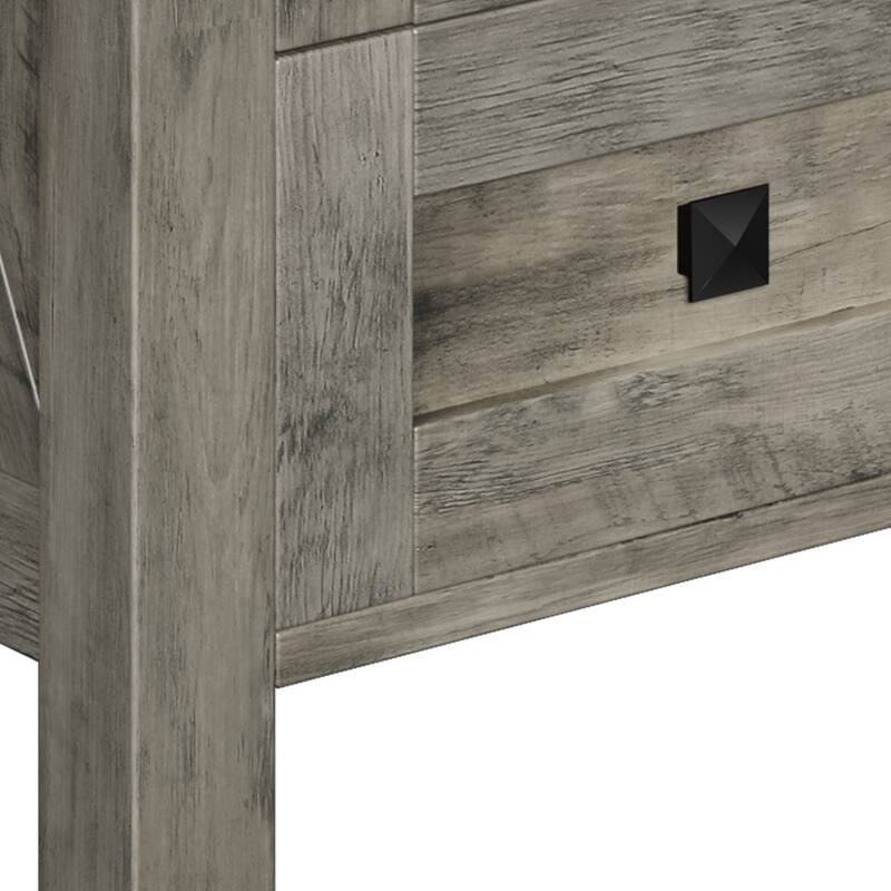 Moasis 30 Inch Farmhouse Bathroom Vanity with Sink and Barn Door Storage for Small Spaces