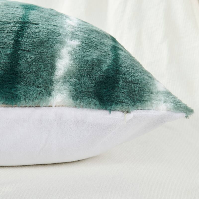 Amanda Stripe fauxfur Throw Pillow Covers Set of 2, NO INSERT